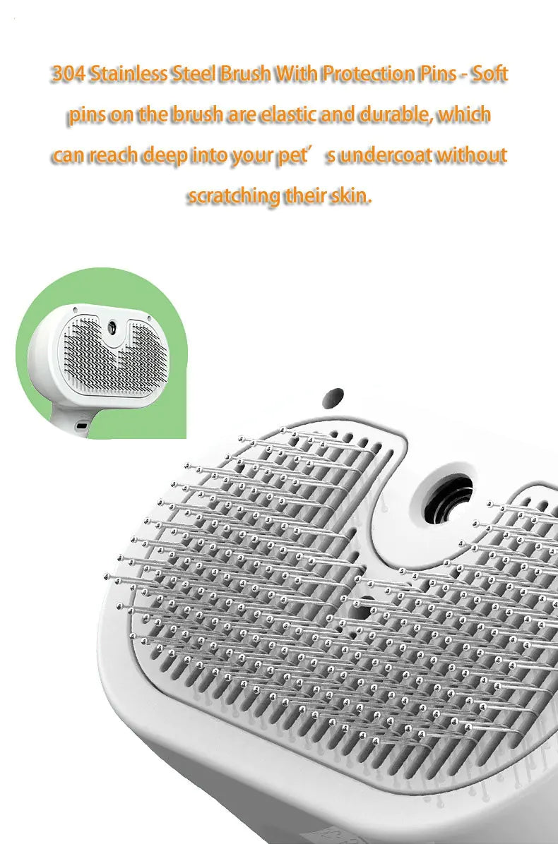 Pet Comb Self Cleaning Pets Hair Remover Brush For Dogs Grooming Tools Dematting Comb Built-in Mist Humidifier Pet Products