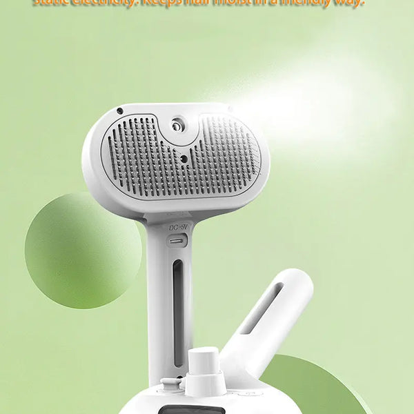 Pet Comb Self Cleaning Pets Hair Remover Brush For Dogs Grooming Tools Dematting Comb Built-in Mist Humidifier Pet Products