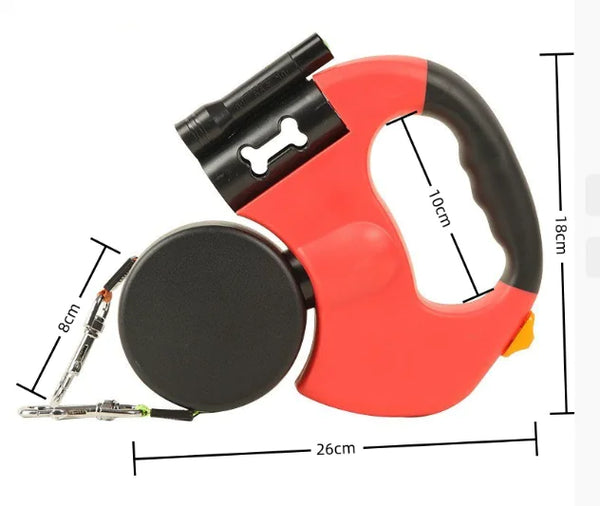 Iyer's Pet Co - Dual Retractable Dog Leash
