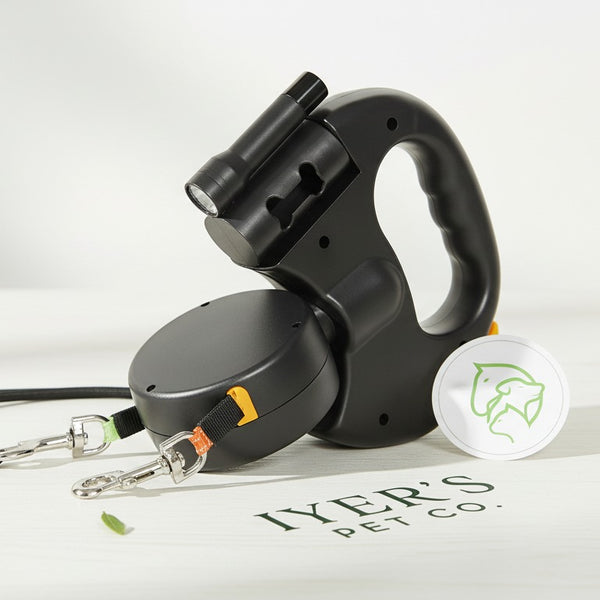 Iyer's Pet Co - Dual Retractable Dog Leash