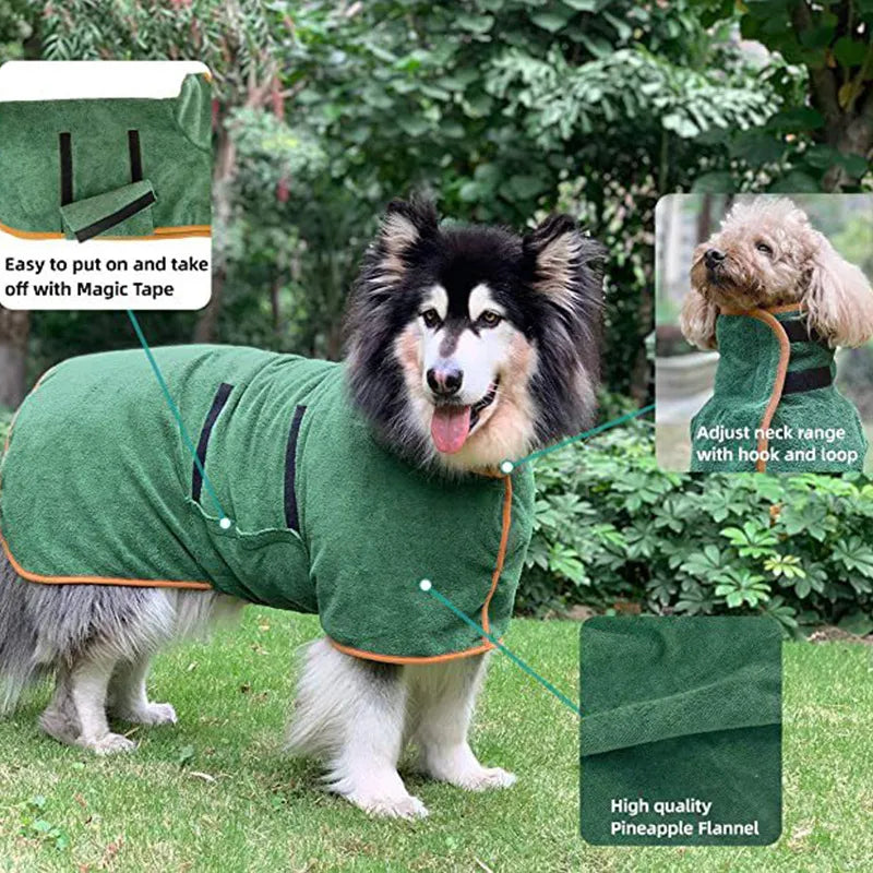 Iyer's Pet Co - Pet Bathrobe